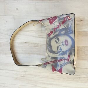 Marilyn Monroe Mini Shoulder Purse Vegan Leather Tan Y2K Vintage